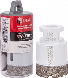 Комплектация алмазного сверла вакуумного спекания Diam Extra Line V-Tech M14 40 мм