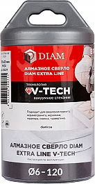 Упаковка алмазного сверла вакуумного спекания Diam Extra Line V-Tech M14 55 мм
